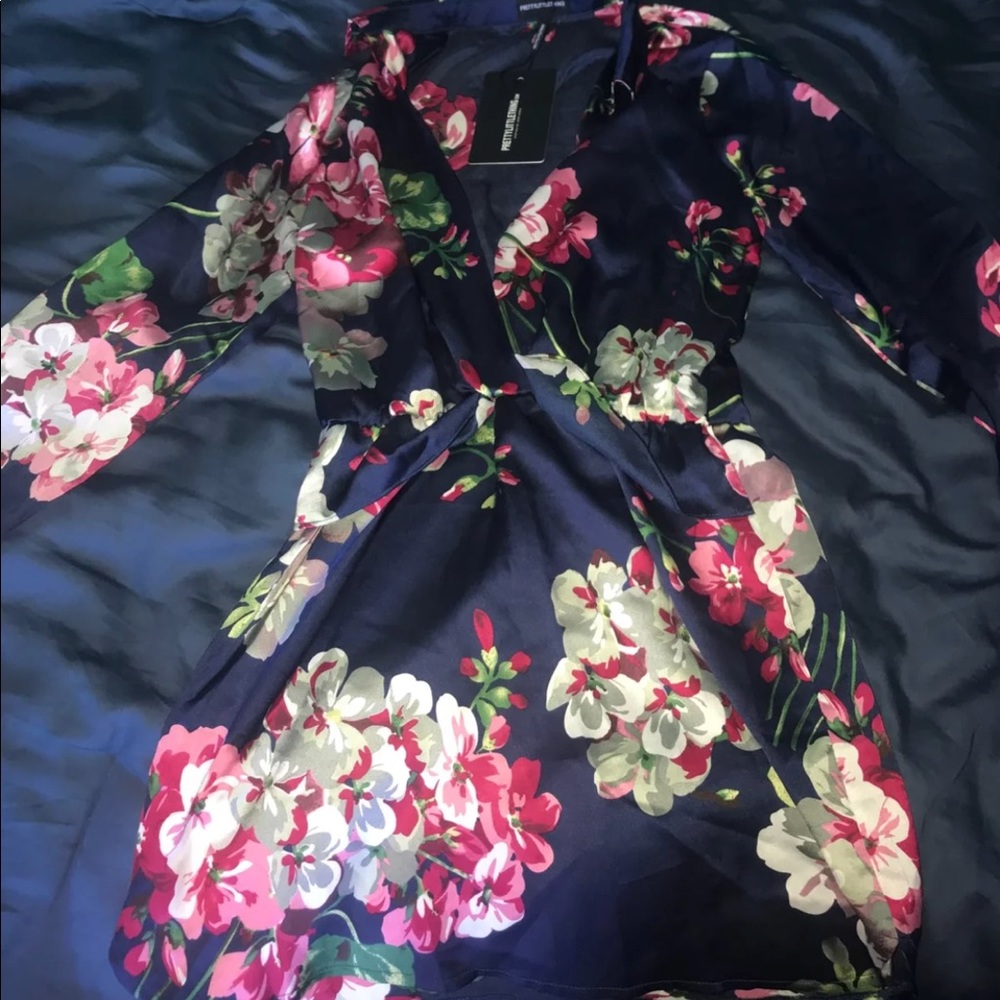 Navy Floral mini dress